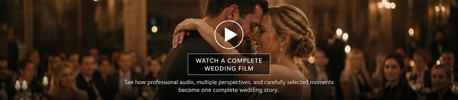 Cinematic Palmer Weddings film placeholder featuring a newlywed couple